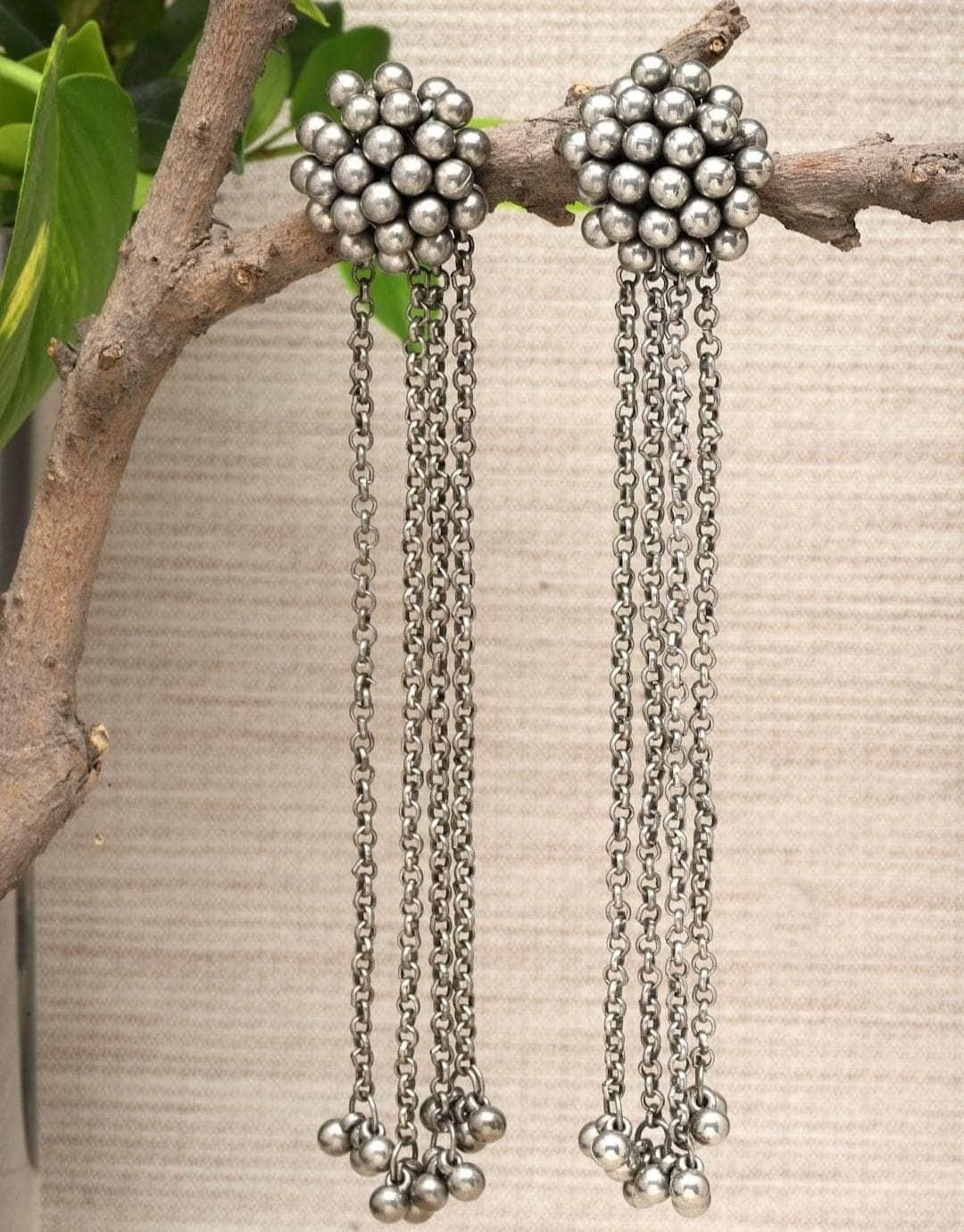 Silver lookalike earrings 