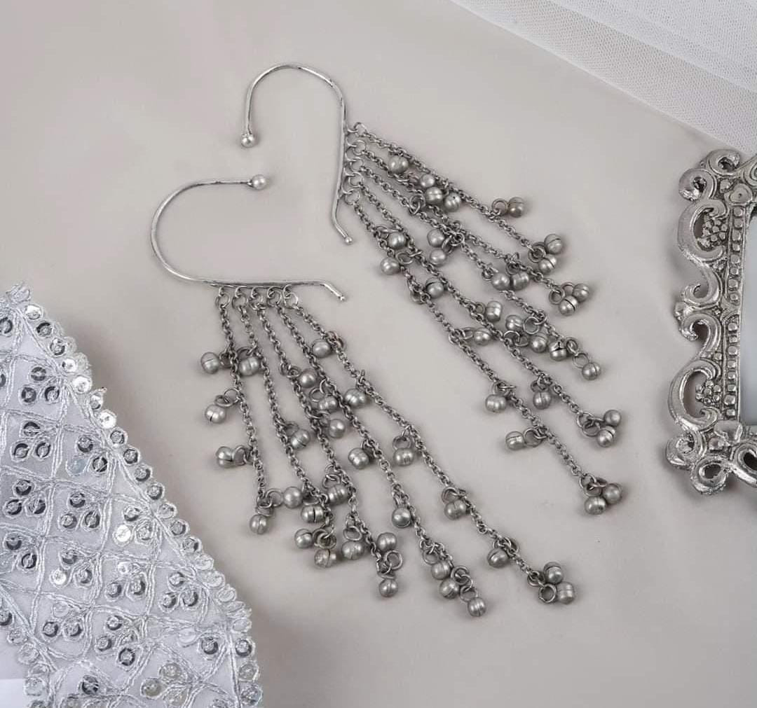 Silver lookalike earrings 