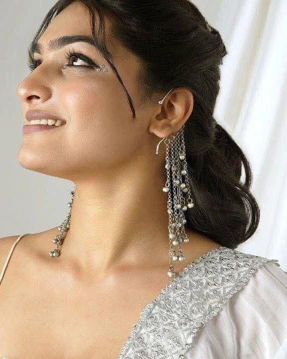 Silver lookalike earrings 