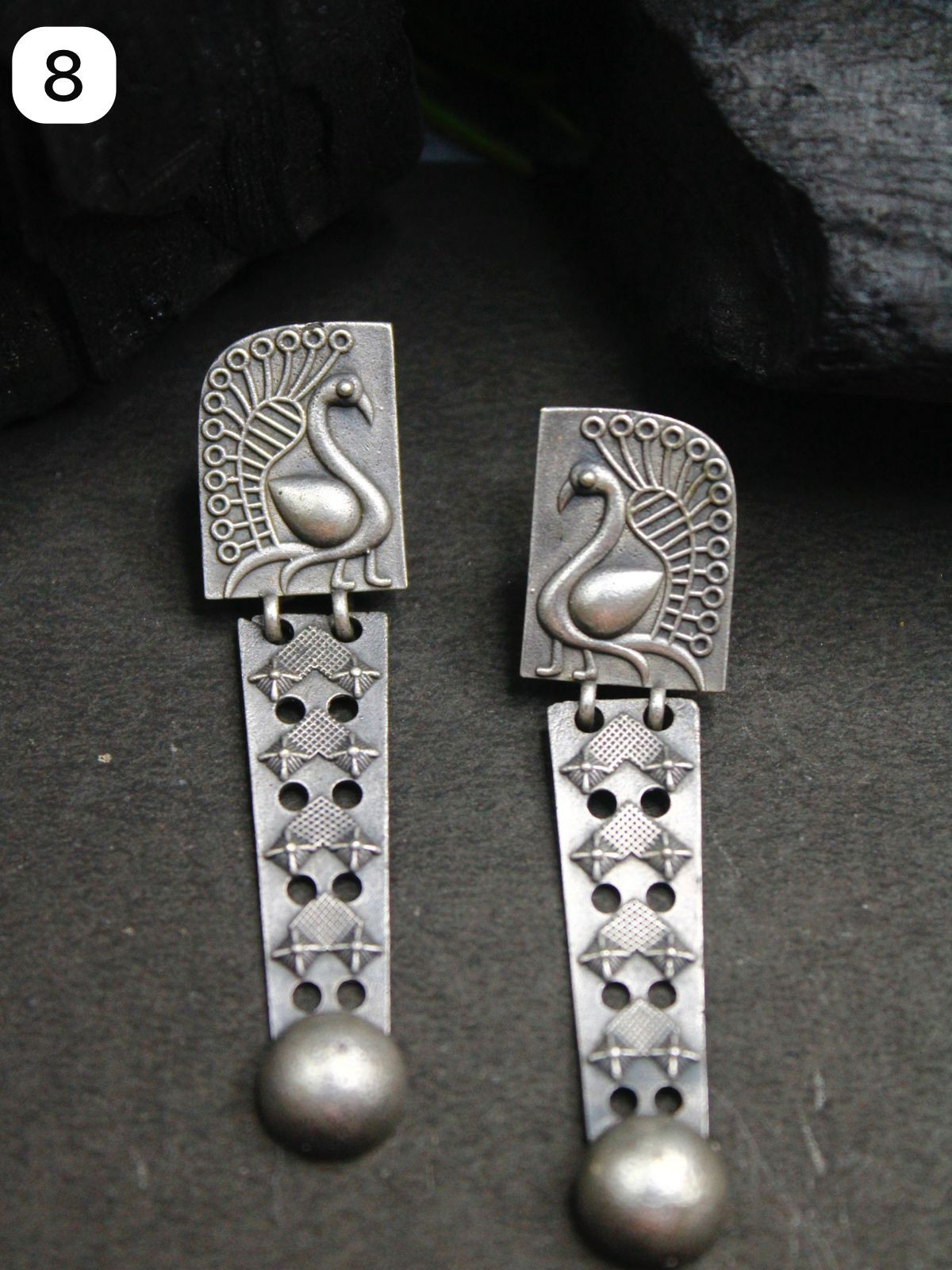 Silver lookalike earrings 